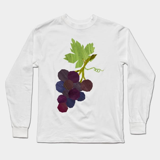 Grapes (bunch) Long Sleeve T-Shirt by Babban Gaelg